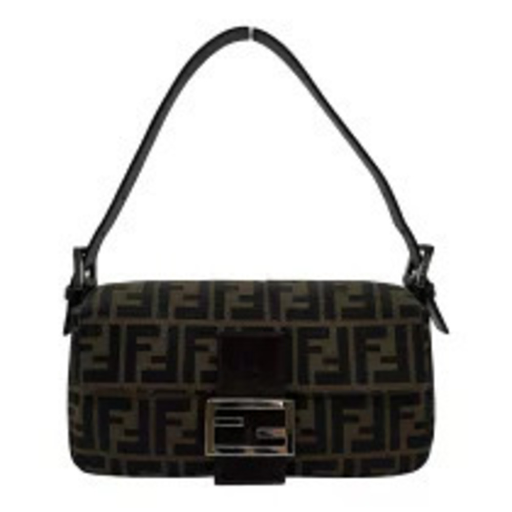 Fendi Mamma Bucket Brown Jacquard Shoulder Bag